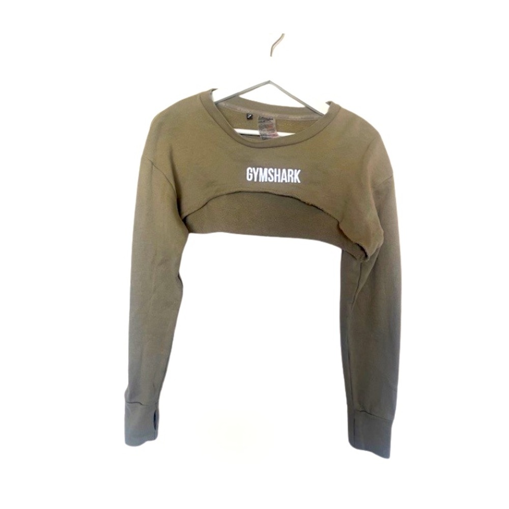 Gymshark Olive Green Ultra Cropped Sweatshirt- Size Small